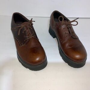 🛑SOLD ‼️AE American Eagle Vintage 90’s Platform Lace Up Oxfords Women’s 9 Brown